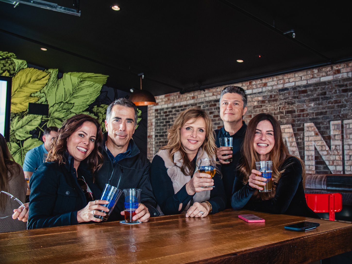 Group of people at East Village Bay City Brewing